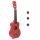 UKS15RD Korala Set ukulele sopran 3 pene, rosu mat, fara husa