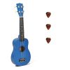 UKS15BU Korala Set ukulele sopran 3 pene, albastru mat, fara husa