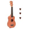 UKS15OR Korala Set ukulele sopran 3 pene, portocaliu mat, fara husa