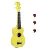 UKS15YE Korala Set ukulele sopran negru mat, fara husa, 3 pene