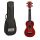 MS1TRD Mahalo Slimline Ukulele sopran rosu transparent, husa