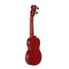 MS1TRD Mahalo Slimline Ukulele sopran rosu transparent, husa