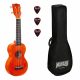 ML1OS Mahalo Set ukulele sopran  finisaj Orange Sunset, 3 pene, cu husa