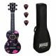 MA1HEBK Mahalo Set ukulele sopran, Heart Black, cu husa