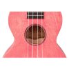 ML2CP Mahalo Set ukulele concert finisaj roz Coral Pink, 3 pene, cu husa