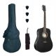 SD104GBK SX Set chitara Basic1 negru dreadnought