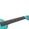 ML2AB Mahalo Set ukulele concert finisaj albastru Aqua Blue, 3 pene, cu husa