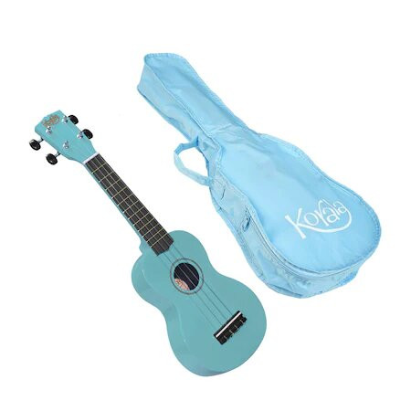 UKS30LBU Korala Set ukulele sopran albastru deschis